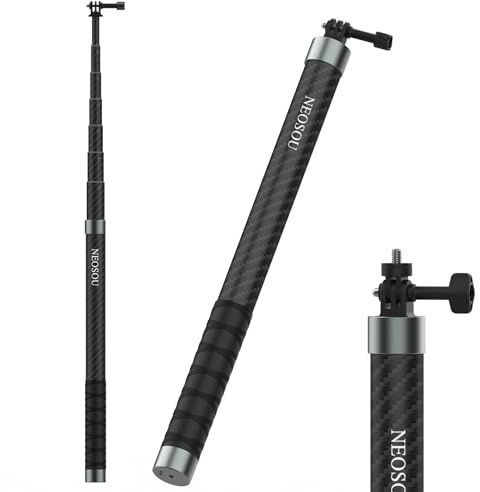 Barre de Selfie de Longueur 2.6M pour GoPro Insta360, Barre Extensible/en Fibre de Carbone/étanche Compatible avec DJI Action 6 5 4 3 Osmo 360 Nano Pocket 3 X5 X4 X3 Ace Pro 2 GO 3S Ultra