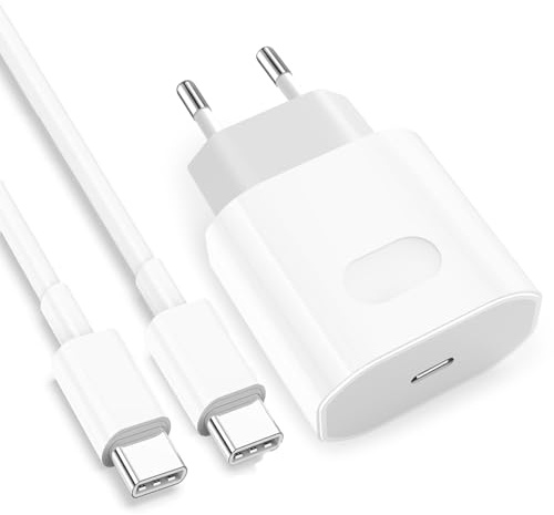 Chargeur Rapide USB C pour iPhone 17/17 Air/17 Pro/17 Pro Max/16 15 16e/16 15 Pro Max/16 15 Plus/iPad P ro/Air,iPad 10 Génération,Prise 20W Adaptateur Secteur Embout USB C et 2M Câble C to C