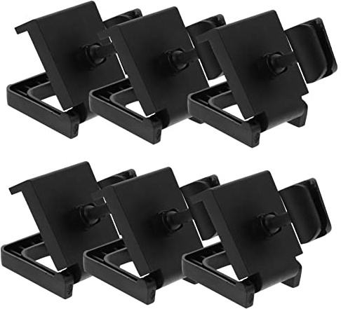 AKOOSY 6 Soportes de Micrófono de Mesa de Plástico Negro Base Antideslizante para Estudios y Familias, Soporte Ajustable para Micrófono de Escritorio