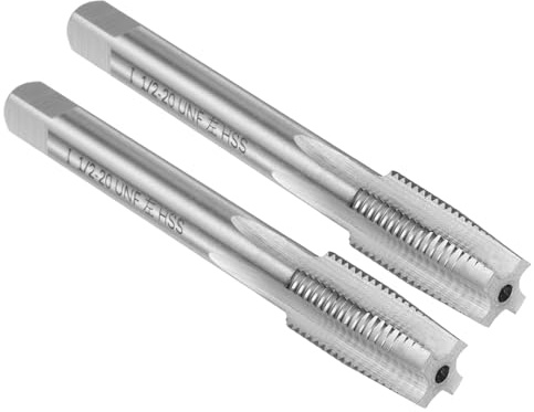 QUARKZMAN 2pcs Taraud À Main 1/2-20 UNF 2B Filetage À Gauche Style Conique | Conique, Tarauds À Rainure Droite, Outil De Filetage En Acier Rapide HSS6542