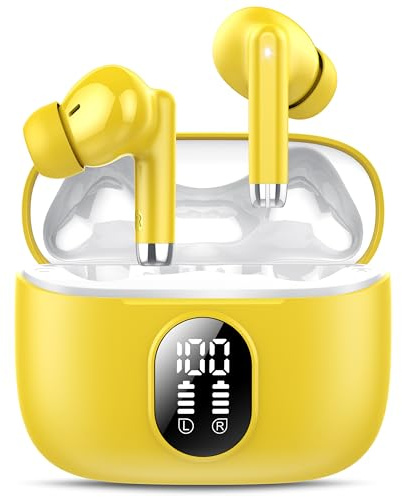 QXQ 2026 New Écouteurs Bluetooth, Ecouteurs Bluetooth 5.4 sans Fil avec HiFi Stéréo, 40H Mini Oreillette Bluetooth ENC Réduction Antibruit Mic Casque Bluetooth, Ecouteurs sans Fil pour Android iOS