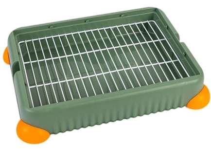 Ronyme Toilettes pour Lapins, Bac d'angle pour Rongeurs, Solution de Propreté, S, Vert