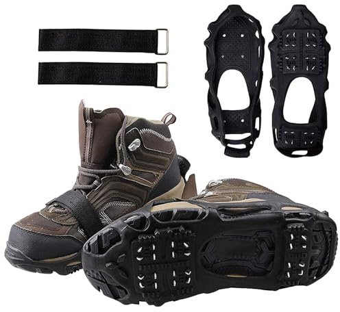 Schuhspikes Schuhkrallen Schuh Spikes 24 Zacken Grödeln Traktion Eisspikes Für Bergschuhe Schuhe Ei s Klettern Bergsteigen Angeln Trekking Winter Outdoor