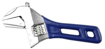 Helilyco Chiave inglese regolabile con manico corto da 150 mm o 200 mm, in acciaio al cromo vanadio con ganascia extra larga (0C36 mm/0C46 mm) per impianti idraulici e riparazioni domestiche