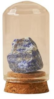 RCEOUCTMK Crystal Stone World in Bottle – Raw Gemstone Vial with Fluorite, Quartz, Calcite, Lapis, Tiger Eye for Collection & Gift(Lapis lazuli)