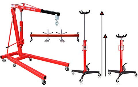 Motorkran 2 To Motorheber Getriebeheber hydraulisch 500 KG Motorträger 500KG