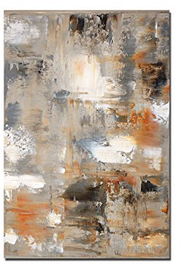 Augenblicke Wandbilder 120x80cm - Fotodruck auf Leinwand und Rahmen Malerei Kunstwerk abstrakt braun/grau - Leinwandbild auf Keilrahmen modern stilvoll - Bilder und Dekoration