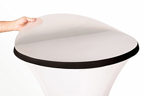 TexDeko® 2er-Pack Schutzplatte für Stehtische Bistrotische, Stehtischhussen, Abdeckplatte aus Kunststoff (Ø 68 cm)