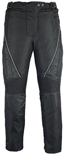 Bikers Gear Australia Pantalones de Motocicleta Impermeables Jazz para Mujer, Color Negro, con ventilación y Forro térmico extraíble y CE1621-1 Armour UK 12R EU M