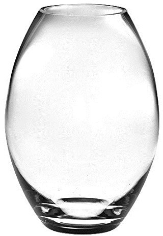 Glass 10 Majestic Gifts European Handmade Classic Clear Barrel Vase, Large