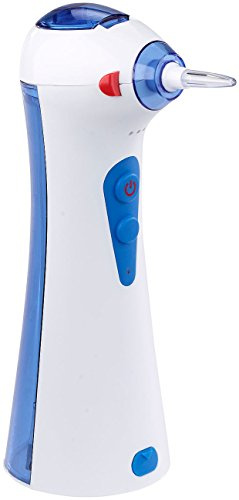 newgen medicals Munddusche kabellos: USB-Reise-Akku-Munddusche mit integriertem Tank, bis 6,2 bar, 90 psi (Turbo, Wasserdüsen, Reisen)