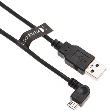 Keple TomTom Kfz-Ladekabel, kompatibel mit Go 40, 50, 60, 400, 500, 510, 520, 530, 600, 610, 620, 820 Live, 5000, 5100, 5200, 6000 | Start 20/25/40/42 rechts Winkel Micro USB (1) m