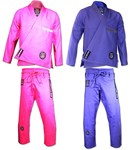ROLL HARD BRAND Womens Brazilian Jiu Jitsu Kimonos - Pink or Purple (Purple, F2)