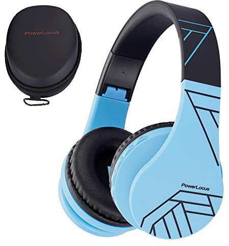 Bluetooth Headphones for kids, PowerLocus Wireless Foldable Headphones Over Ear, Headphone with Microphone, 85DB Volume Limit, Wireless &Wired Headset with Micro SD/TF for Smartphone/Online Class/iPad
