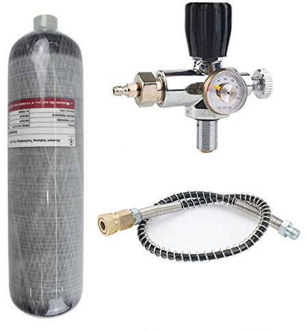 TUXING universal 3L 4500psi kolfiber tank (tom flaska) och paintball tankstation med ventilregulator för PCP -spel