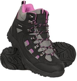 Mountain Warehouse Adventurer Womens Waterproof Walking Boots - Ladies Rain Boots - Walking Black Adult Shoe Size 5