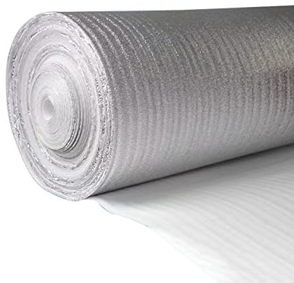 HARICSET Laminat Unterlage Trittschalldämmung Laminat 2 mm Dick Silence Floor Akustik ALU Gehschalldämmung für Laminat und Parkett mit Alu-Dampfbremse(Size:1 * 40m)