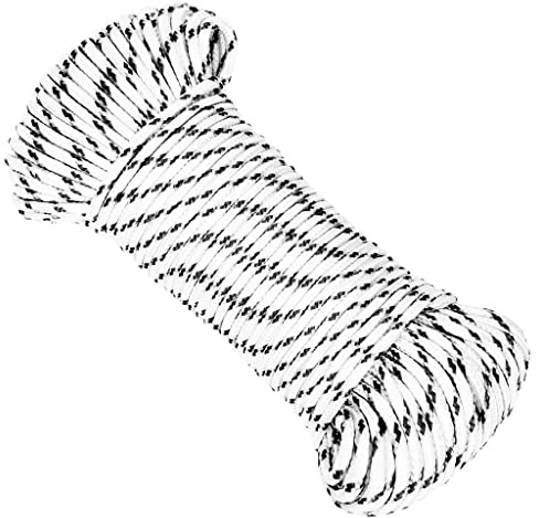 vidaXL Bootsseil Geflochten Festmacher Seil Flechtleine Bootstau Flechtschnur Tauwerk Ankerleine Mehrzweckseil Leine Weiß 4mmx500m Polyester