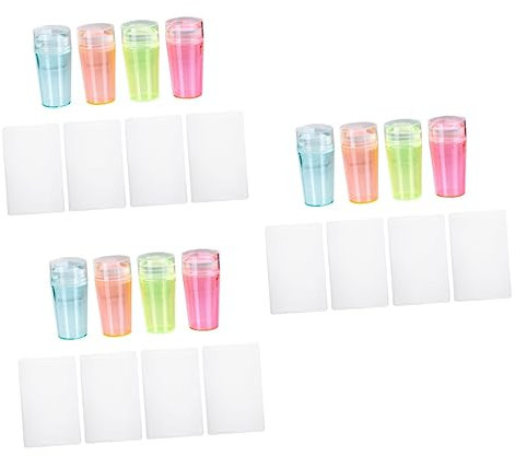 FRCOLOR 12 Sätze Nagelstempel Nagellack-kits Maniküre-druckwerkzeuge Stempel Für Nageltransfer Silikonstempel Für Nägel Stamper Für Nagelkunst Gel-kit Handlich Nagelzubehör Kind Kieselgel