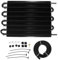 Radiatore Olio Trasmissione, 8 File 26.000 Libbre GVW Radiatore Olio Trasmissione Universale in Alluminio Nero per Tutti i Veicoli, 300 X 254 X 20 Mm
