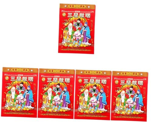 Jahreskalender,Wandkalender, 4 Stück 2024 Alter Almanach Tischkalender Mondjahr Wandkalender 2024 Drachenkalender Traditioneller chinesischer Kalender Drachenjahreskalender Terable Mondkalender Poster