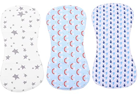 HAPINARY Paños Para Eructar Para Bebés Algodón 100% Puro, Toallas De Baba Suaves y Absorbentes, Tamaño Mediano, Color Blanco, Paquete De 3 Piezas, Adecuado Para Recién Nacidos y Cuidado Diario