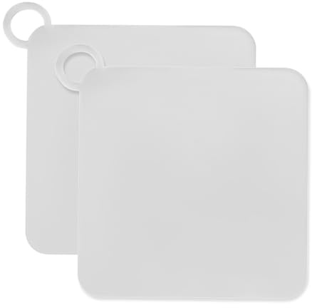 Copertura per scarico doccia, 2 pezzi, 12 cm, quadrata, in silicone, tappo di scarico per pavimento, tappetino deodorante per doccia, lavandino, WC, bagno, cucina (bianco)