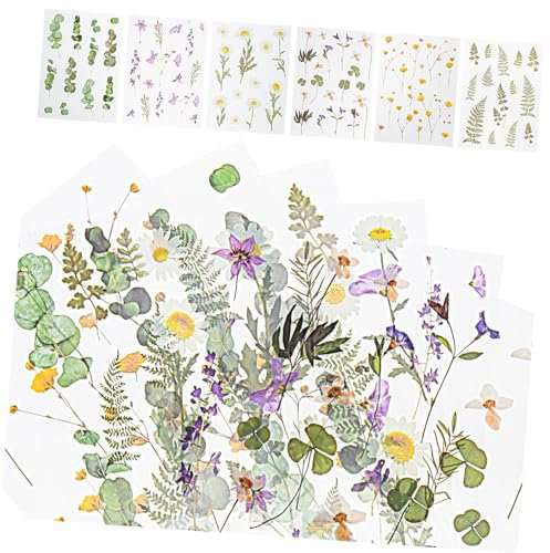 STOBOK 3 Stück 6 Pflanzenaufkleber Scrapbooking-Aufkleber Zeitschriftenzubehör Handdekor Pflanzendekor handkonto DIY aufkleber hand konto aufkleber Blumen schmücken Das Album Sammelalbum