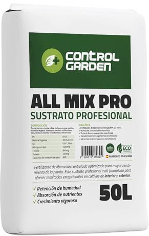 Control Garden Sustrato All Mix 50L | Fertilizante Plantas y Cultivos | Aireación Sustrato | Más Absorción de Agua | Liberación Controlada