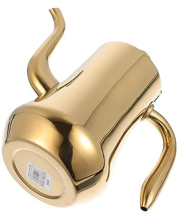 1pc Bouilloire Distributeur de café Boîte de stockage d'huile Percolateur de café Cuisinière Récipient de sauce soja Or Théière marocaine Filtre Pot Théière Acier inoxydable Pot à bouche fine Cuisin