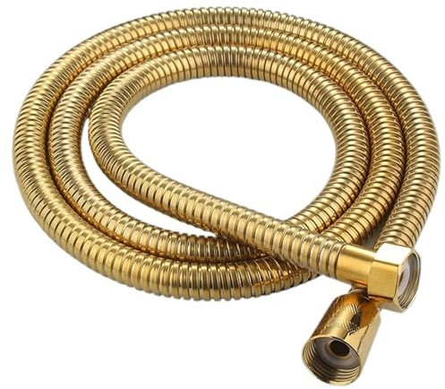 AMEEDA Duschschlauch Gold Stainless Steel Flexible Shower Hose Long Bathroom Shower Water Hose Extension Plumbing Pipe Pulling Tube (Size : 80cm)