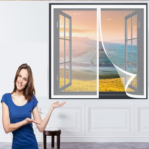 Zanzariera Magnetica per Porte 98 x 125 cm Anti Zanzare Insetti Zanzariera Chiusura Maticamente Magnetica Zanzariera per Porte Zanzariera Porta Finestra, Bianco