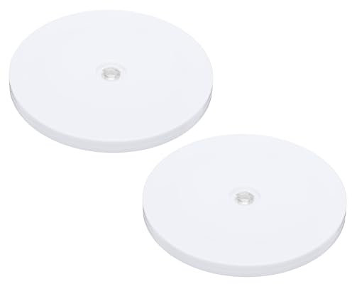 PATIKIL 6 Pesante Rotante Girevole Supporto con Acciaio Sfere Cuscinetti 2pz 360° Rotazione Giradischi Lazy Susan Base per Grande Schermo TV Computer Monitor Bianco