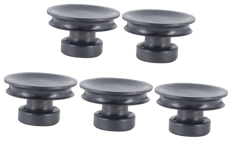 VICASKY 5 Stück Schwarze Gummi Saugnapfgriffe für Klangschalen Belastbar bis 20kg Bruchsicher für Buddhistische Meditationspraxis