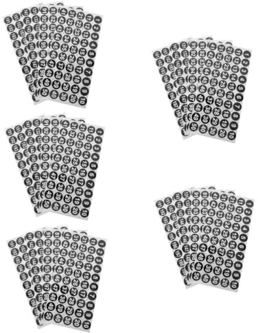 NUOBESTY 5 Sätze Digitale Aufkleber Besteckkasten Werkzeugkasten Klassifizierung Digitales Etikett Kleidernummernaufkleber Aufklebernummern Speicheretiketten Black 4 Blatt * 5