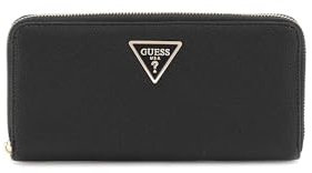 GUESS Women Laurel SLG Large Zip Around Wallet, Schwarz