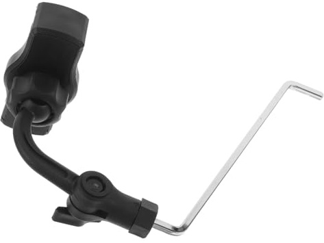 BESTonZON Support de Téléphone pour Saxophone et Lyre Noir en Abs et Acier Inoxydable Angles Réglables, Design Portable pour Répétitions et Apprentissage