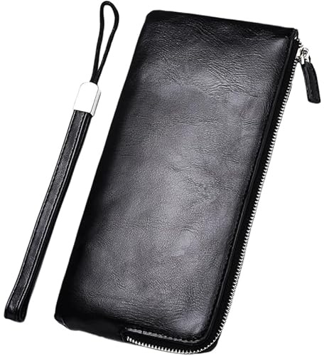 GALPADA Portafoglio Uomo Lungo Con Cerniera Porta Carte Di Credito Porta Tessere Borsa Multifunzionale Compatto Per Uso Quotidiano E Regalo