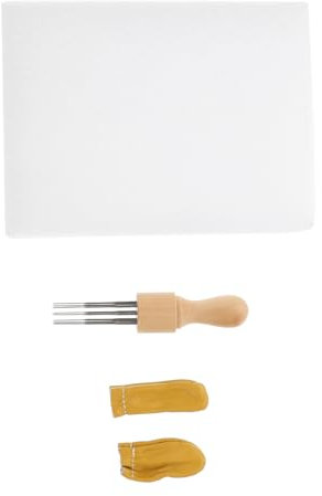 OFFIGAM Agujas De Fieltro Con Mango De Madera Kit De Herramientas Para Manualidades De Fieltro Incluye Agujas Para Punzón y Esponja De Soporte Para Diy y Creación De Animales De Peluche