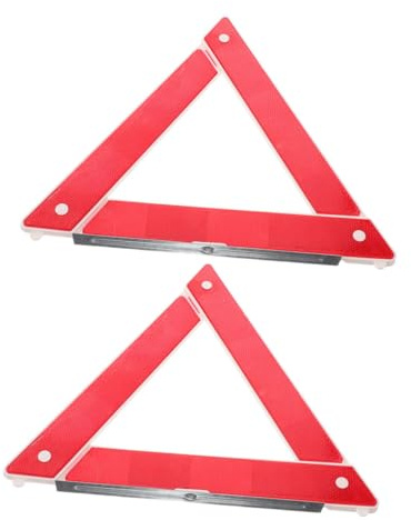 Sosoport Triángulo de Seguridad Plegable para Coche 2 Piezas Reflectante Accesorio Esencial para Emergencias Kit de Seguridad para Vehículos