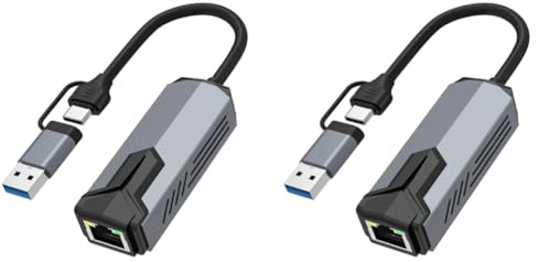 Uxsjakjsd USB 3.0 Type-C to RJ45 Network Adapter 5G 5000Mbps Gigabit Ethernet LAN Converter Hub for PC Laptop