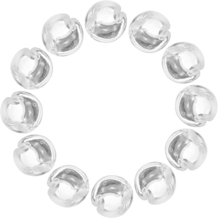 Garneck 12 Piezas Tope Transparente para Cadena de Estores Accesorios para Persianas Verticales Limitador de Cadena Resistente y Seguro para Cortinas Enrollables