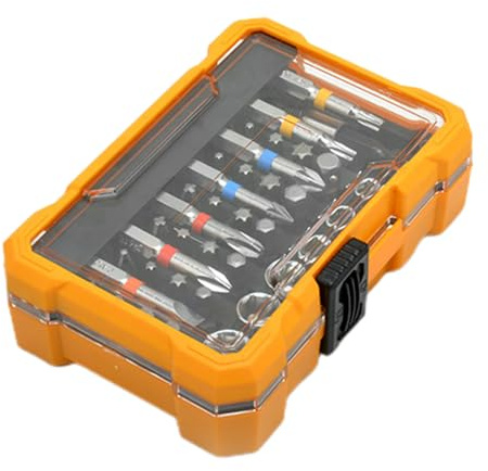 Set Di Punte Magnetiche 50 Pezzi In Acciaio Con Scatola Rigida | Punte Per Cacciavite 6,3mm | Set Multifunzione per Trapano Vetro Cemento Granito Legno Piastrelle Porcellana Metallo