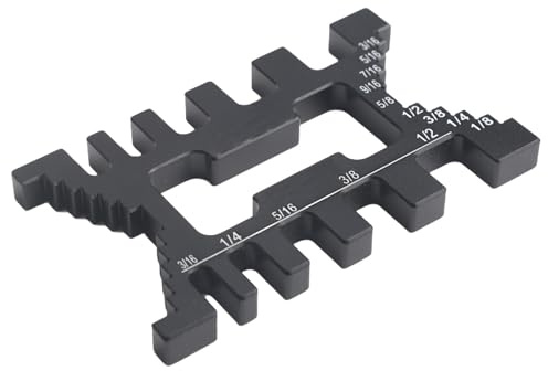 Woodworking Tenon Caliper, Aluminum Dovetail Jig with Metric and Imperial Scale for Precision Gap Measurement, Table Saw Depth Gauge Tool