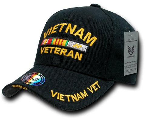 Rapid Dominance Mens Top Novelty-Baseball-caps, Vietnam Vet/Black