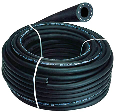 Manguera Aire Comprimido Negro 6x14mm. 20 bares Rollo 50 metros