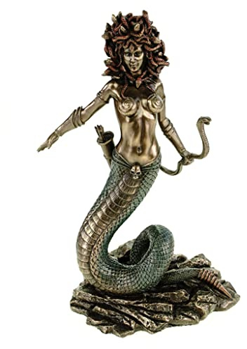 Unbekannt Medusa Statue Bronzed Skulptur AS by