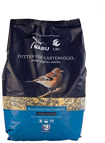 CJ Wildlife 111410615 Wildvogel-Streufutter mit Insekten 2 kg - empfohlen vom NABU und dem LBV
