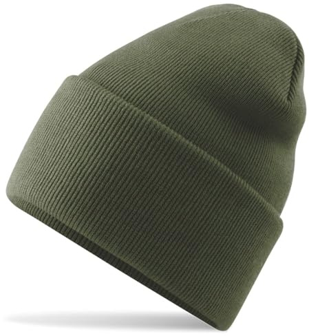 Hatstar Deep Cuffed Beanie Mütze | Wame Damen Wintermütze| Herren Feinstrick Mütze mit 10cm breiter Krempe | Strickmütze für Frauen Männer | Unisex - Dick - Weich - Warm