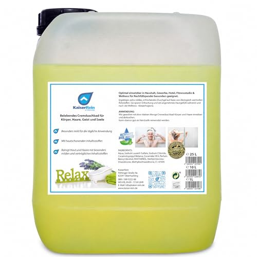 KaiserRein Duschgel 10L Cremdusche-bad für Körper, Haare, Geist und Seele I DERMATEST - Sehr Gut I Herren/Männer Damen/Frauen